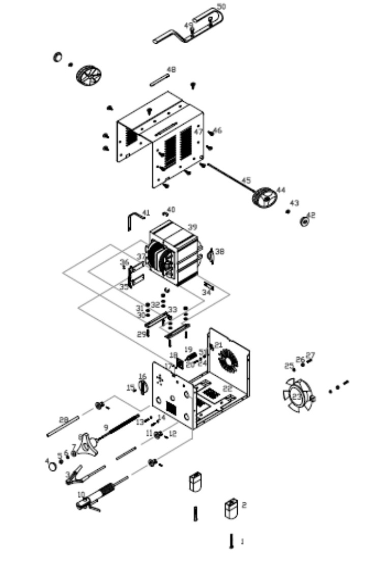 ЗАПЧАСТИ ДЛЯ ТРАНСФОРМАТОРА СВАРОЧНОГО ELITECH АС 250ТК